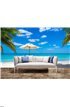 Two deckchairs on the idyllic white beach Wall Mural Wall Tapestry tapestries