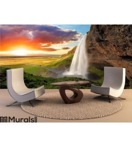 Waterfall, Iceland Wall Mural Wall art Wall decor