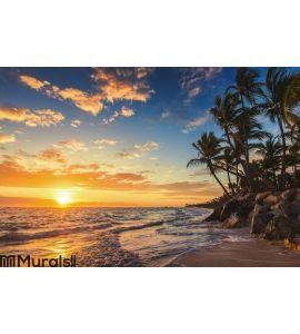 Landscape of paradise tropical island beach Wall Mural Wall art Wall decor