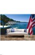 Old glory Flag and boat wake Wall Mural Wall Tapestry tapestries